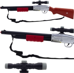Carabină jucărie cu lunetă și sunete 65cm