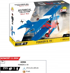 Set de construcție COBI Fokker D.VII – model istoric de avion 1:32