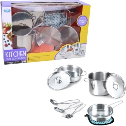 Veselă din oțel inoxidabil pentru copii - 9 piese