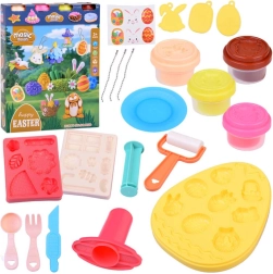 Set pascal în culori pastel cu plastilină, forme și autocolante