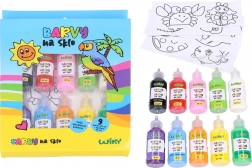 Vopsele pentru sticlă set 9+1 inclusiv șabloane