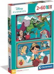 Puzzle Disney basme clasice 2×60 piese CLEMENTONI