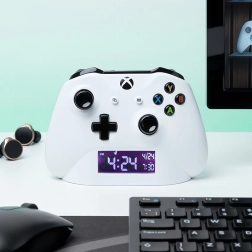 Ceas deșteptător XBOX – alb, alimentare USB