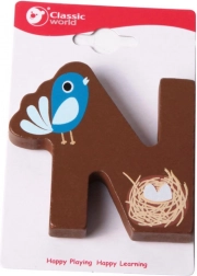 Literă din lemn N Classic World