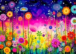 Bucurați-vă de Puzzle Serenada petalelor 1000 de piese