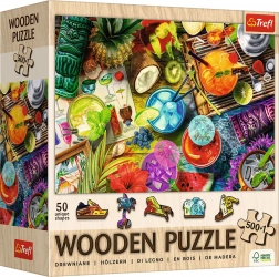 TREFL Puzzle din lemn Cocktails colorate 501 piese