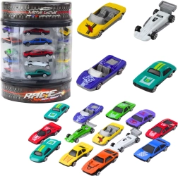 Set de mașinuțe metalice în tub 1:64 – mașini sport clasice, 25 buc