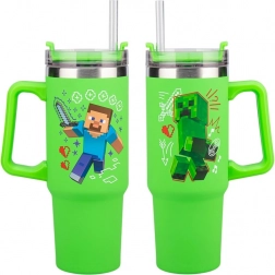 Pahar termo de călătorie Minecraft cu pai 900 ml