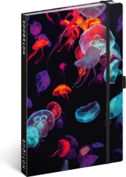 NOTIQUE carnet liniat 13 × 21 cm cu elastic și buclă pentru pix