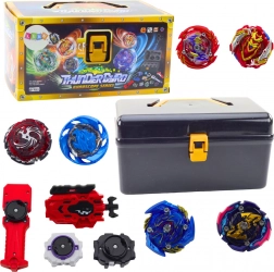 Set de titirezi Thunder Gyro cu lansatoare, 8 buc