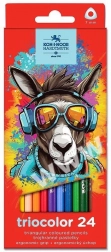 Creioane triunghiulare Koh-i-Noor Triocolor 24 buc