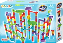 Pistă cu bile din plastic, 150 de piese, în cutie