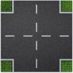 Placă de construcție de design Intersecție BRIXIES Plus