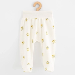 Pantalonași cu botoșei pentru bebeluși din bumbac organic NEW BABY Olivy