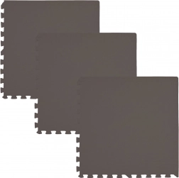 Saltea din spumă HUMBI 180 × 60, puzzle mari impermeabile, sigură, 3 buc, maro