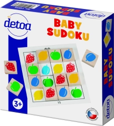 Sudoku pentru copii din piese din lemn