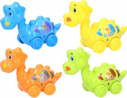 Dinozauri cu mecanism cu inerție 14 cm – jucării colorate pe roți pentru copii