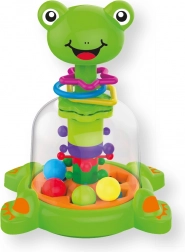 carusel mecanic cu bile în formă de broască pentru copii