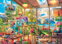 dino puzzle atelier de pictură 2000 piese