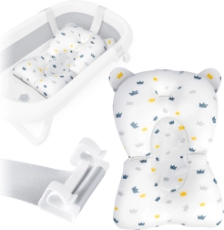 Pernuță pentru cădița bebelușului RICOKIDS – inserție ergonomicǎ cu uscare rapidă, alb‑albastru