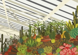 Puzzle Gibsons Grădina de iarnă brutalistă Londra 500 piese