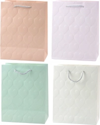 Pungă de cadou elegantă cu inimioare în relief 23 x 18 x 10,5 cm