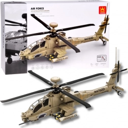 Set de construcție elicopter AH-64 din cărămizi – gunship de atac, 259 piese