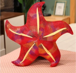 Stea de mare din pluș roșie pernă 45 cm