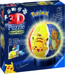 Puzzle 3D sferă luminoasă Pokémon, 72 piese