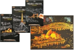 ARTLOVER imagine de răzuit cu efect auriu – vedere nocturnă asupra Operei din Sydney