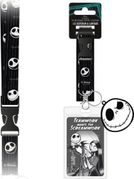 Șnur pentru gât Nightmare Before Christmas cu husă transparentă