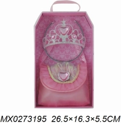 Set de modă pentru micuța prințesă – coroniță și poșetă