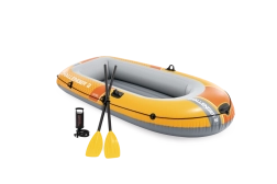 barcă pneumatică pentru 2 persoane Intex Challenger 2 set cu pompă și vâsle