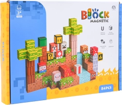 Cuburi de construcție magnetice 3D, 84 piese