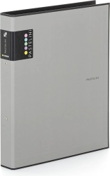 Biblioraft A4 PASTELINI, gri, cu 2 inele, laminat