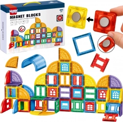 Set de construcție magnetică 3D WOOPIE – set educațional Castel, 100 piese