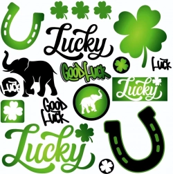 Abțibilduri termotransfer trifoi – coală mică