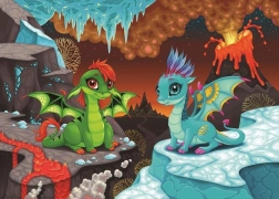 Puzzle dragonii 100 piese