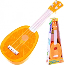 Ukulele pentru copii – chitară din plastic 37 cm – Portocală