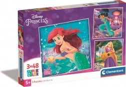 Puzzle DISNEY PRINCESS 3×48 piese – CLEMENTONI