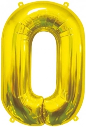Balon folie cifră 0 auriu 85 cm GoDan