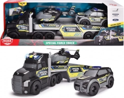 Dickie Toys SOS camion de tractare cu platformă și vehicule de salvare