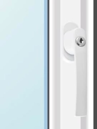 Mâner de fereastră cu închidere pe cheie – alb