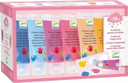 DJECO Culori degetale în tub 6x75ml