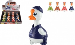 Rățușcă cu mecanism inerțial 9 cm – apasă și pornește, 4 culori, plastic, cutie 16 buc