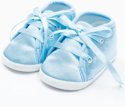 Botosei din satin New Baby albaștri