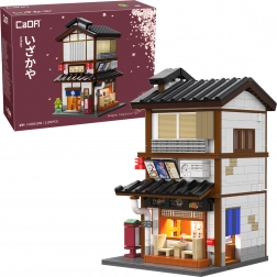 Set de construcție CaDA han japonez Izakaya cu lumini LED, 1195 piese