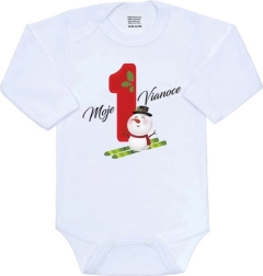 Body pentru bebeluși New Baby Primele mele Crăciunuri, mărimea 56 (0–3 luni)
