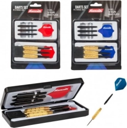 Set de săgeți pentru darts cu vârfuri metalice și husă, 3 buc.