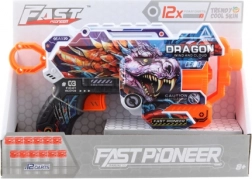 Pistol cu proiectile din spumă cu motiv de dragon